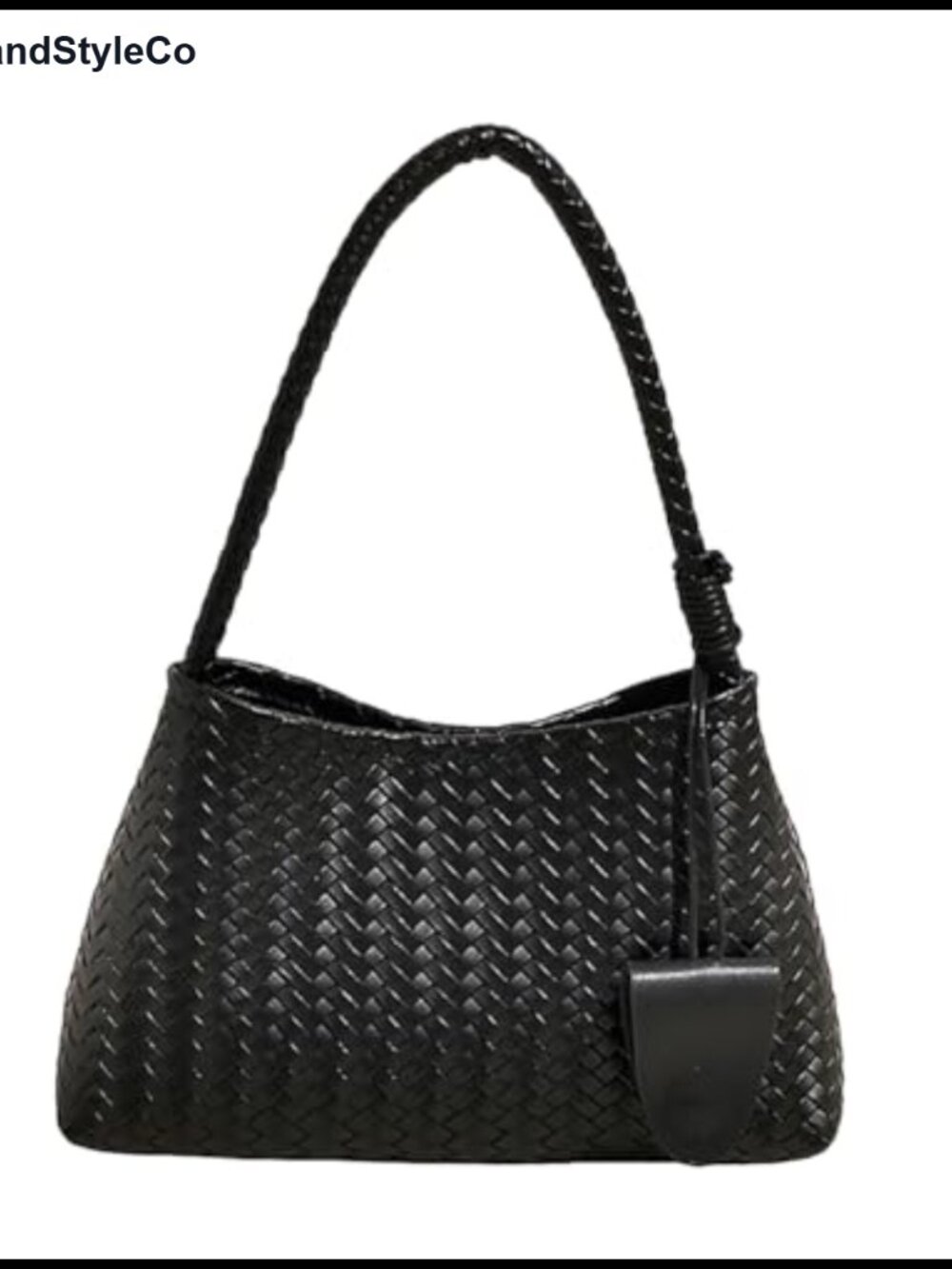 Women's Woven Hobo Bag Faux Leather Shoulder Bag Underarm Purse Slouchy Handbag